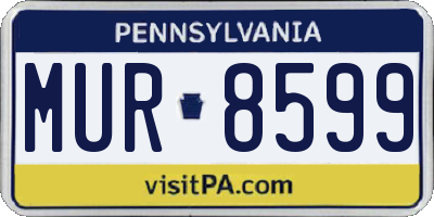 PA license plate MUR8599