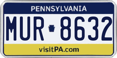 PA license plate MUR8632