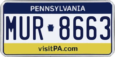 PA license plate MUR8663