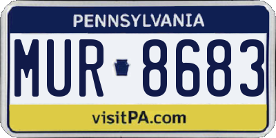 PA license plate MUR8683