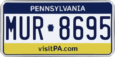 PA license plate MUR8695