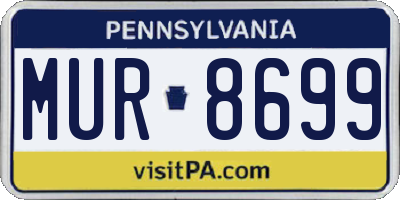 PA license plate MUR8699