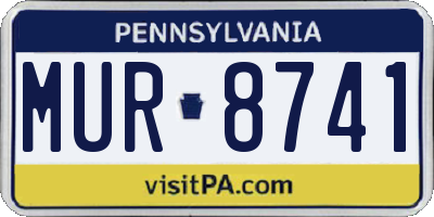PA license plate MUR8741