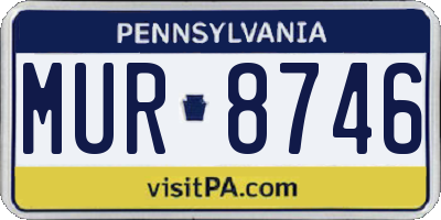 PA license plate MUR8746