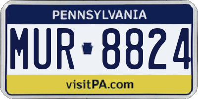 PA license plate MUR8824