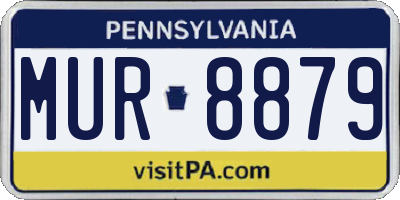 PA license plate MUR8879