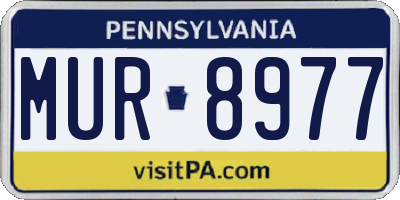 PA license plate MUR8977