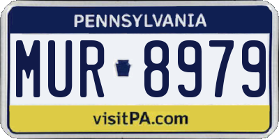 PA license plate MUR8979