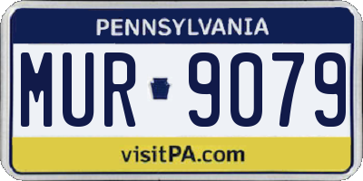 PA license plate MUR9079