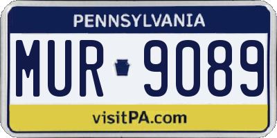 PA license plate MUR9089