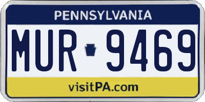PA license plate MUR9469