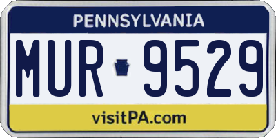 PA license plate MUR9529
