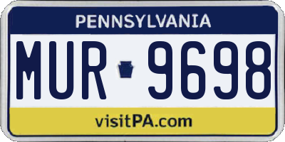PA license plate MUR9698