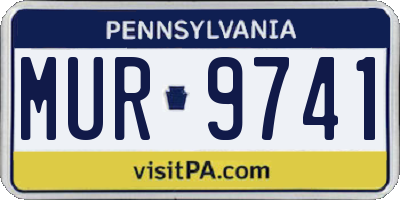 PA license plate MUR9741