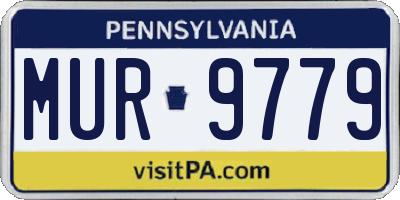 PA license plate MUR9779
