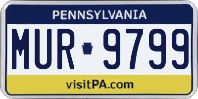 PA license plate MUR9799