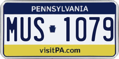 PA license plate MUS1079