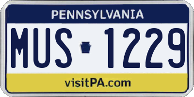 PA license plate MUS1229