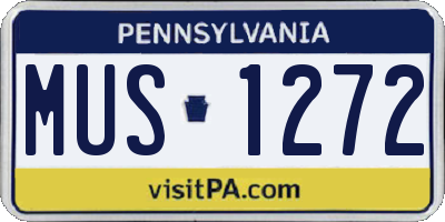 PA license plate MUS1272