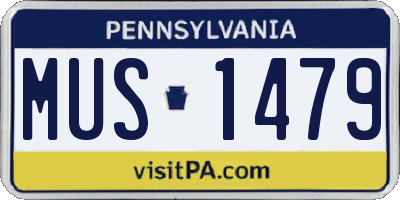 PA license plate MUS1479
