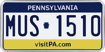 PA license plate MUS1510
