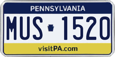 PA license plate MUS1520
