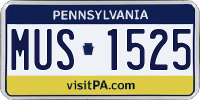 PA license plate MUS1525