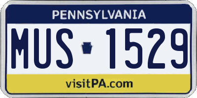 PA license plate MUS1529