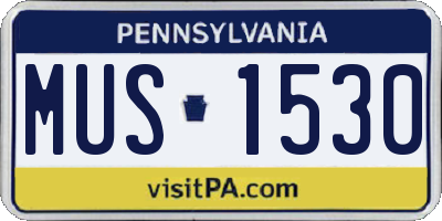 PA license plate MUS1530