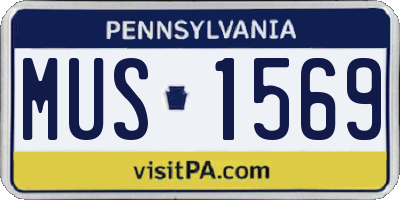 PA license plate MUS1569