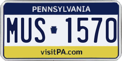 PA license plate MUS1570