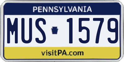 PA license plate MUS1579