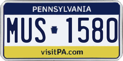 PA license plate MUS1580