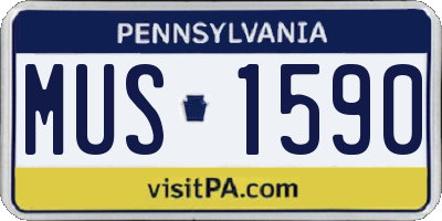 PA license plate MUS1590