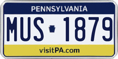 PA license plate MUS1879