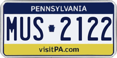 PA license plate MUS2122