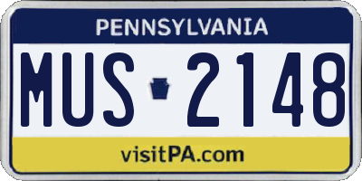 PA license plate MUS2148