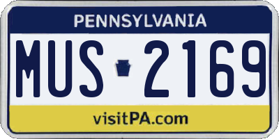 PA license plate MUS2169