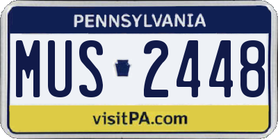 PA license plate MUS2448