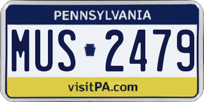 PA license plate MUS2479