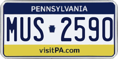 PA license plate MUS2590
