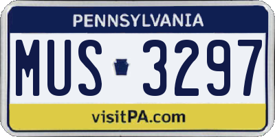 PA license plate MUS3297