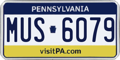 PA license plate MUS6079