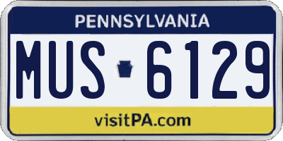 PA license plate MUS6129