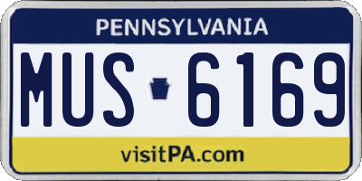 PA license plate MUS6169
