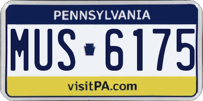 PA license plate MUS6175