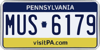 PA license plate MUS6179