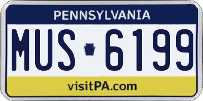 PA license plate MUS6199