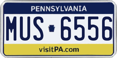 PA license plate MUS6556