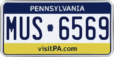 PA license plate MUS6569